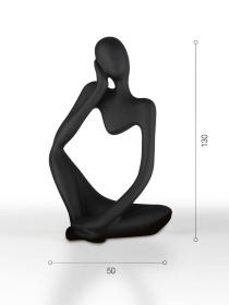 Статуетка "Мислитель" чорна MBM HOME модель DH-ST-16-1 BLACK Фото