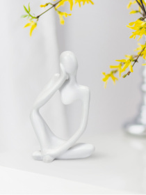 Статуетка "Мислитель" біла MBM HOME модель DH-ST-16-1 WHITE Фото