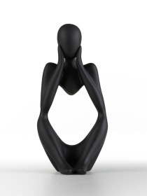 Статуетка "Мислитель" чорна MBM HOME модель DH-ST-16-2 BLACK Фото