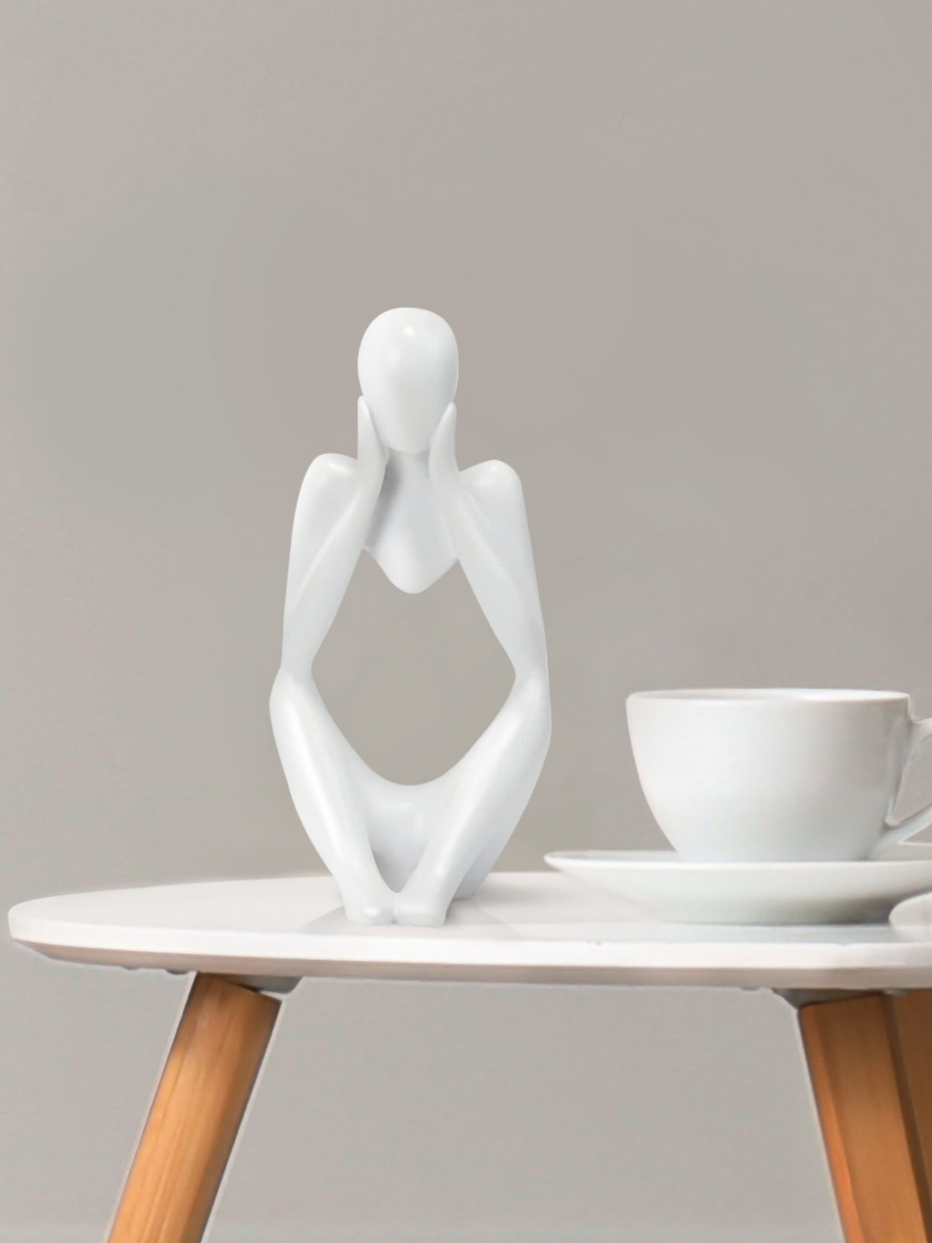Статуэтка "Мыслитель" белая MBM HOME модель DH-ST-16-2 WHITE Фото