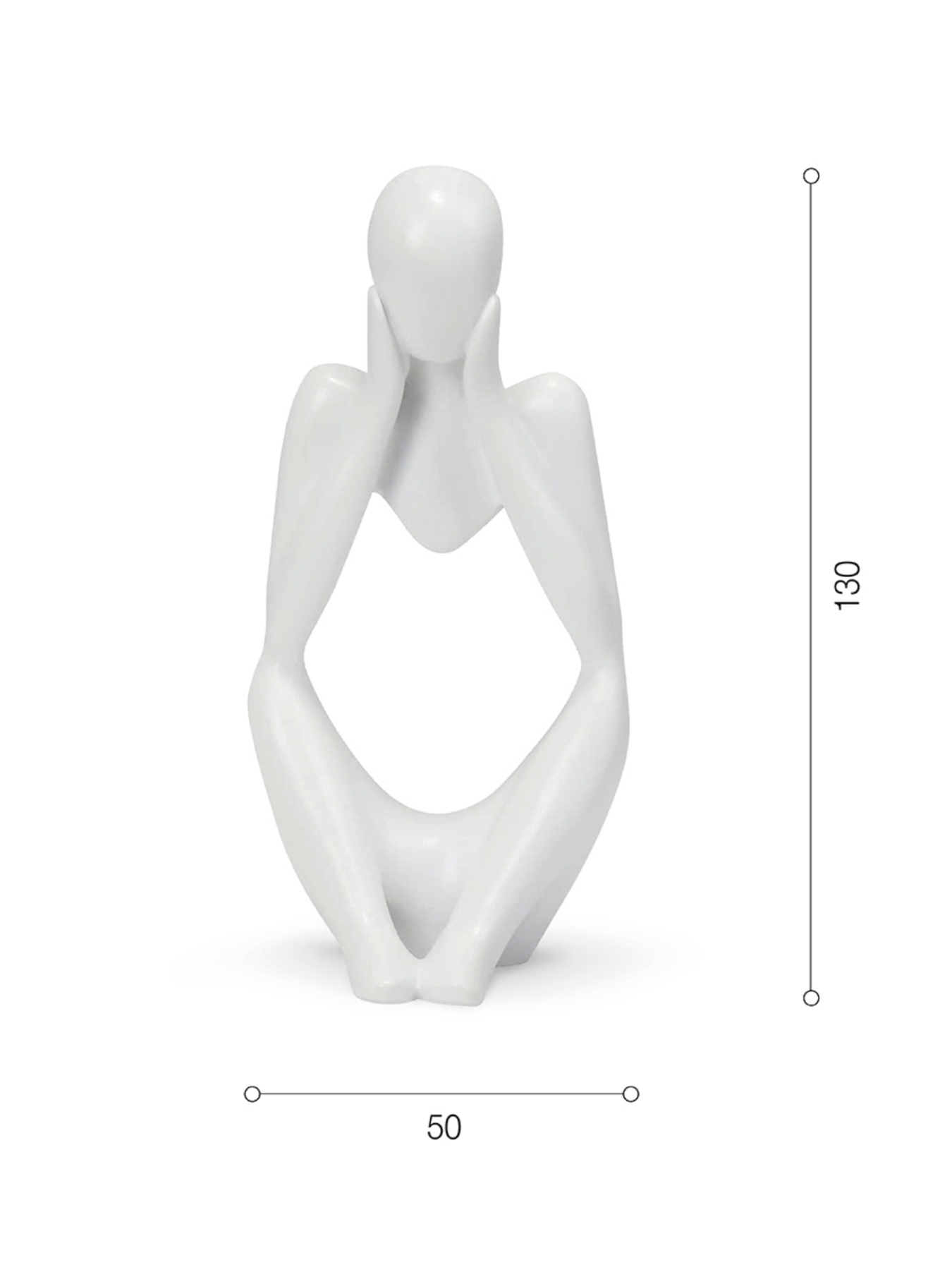 Статуэтка "Мыслитель" белая MBM HOME модель DH-ST-16-2 WHITE Фото