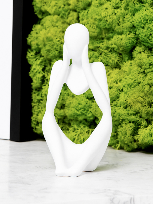 Статуэтка "Мыслитель" белая MBM HOME модель DH-ST-16-2 WHITE Фото