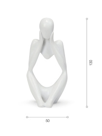 Статуэтка "Мыслитель" белая MBM HOME модель DH-ST-16-2 WHITE Фото