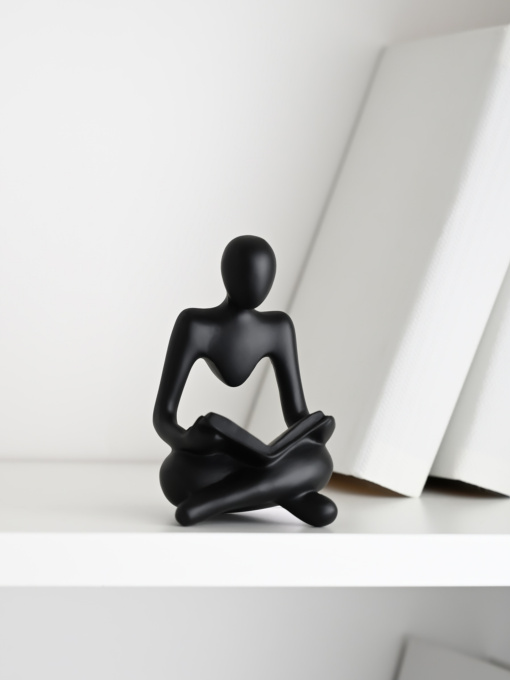Статуетка "Мислитель з книгою" чорна MBM HOME модель DH-ST-23 BLACK Фото