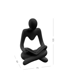 Статуэтка "Мыслитель с книгой" черная MBM HOME модель DH-ST-23 BLACK Фото