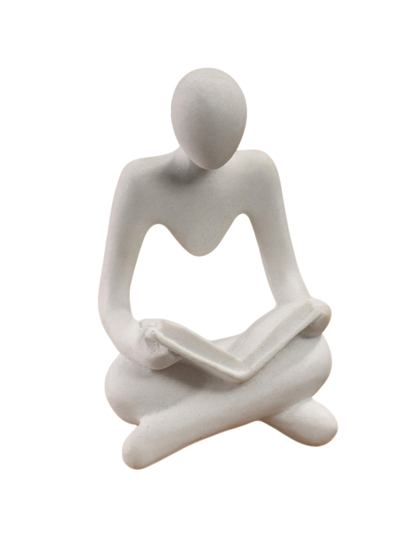 Статуетка "Мислитель з книгою" біла MBM HOME модель DH-ST-23 WHITE Фото