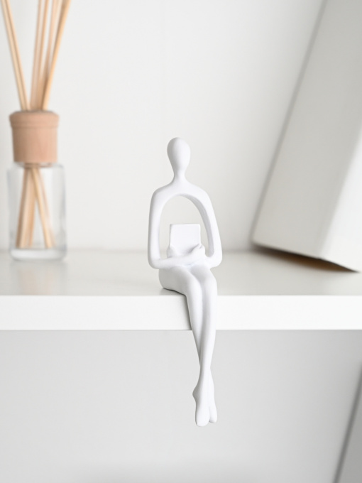 Статуэтка "Человек с книгой" белая MBM HOME модель DH-ST-26 WHITE Фото