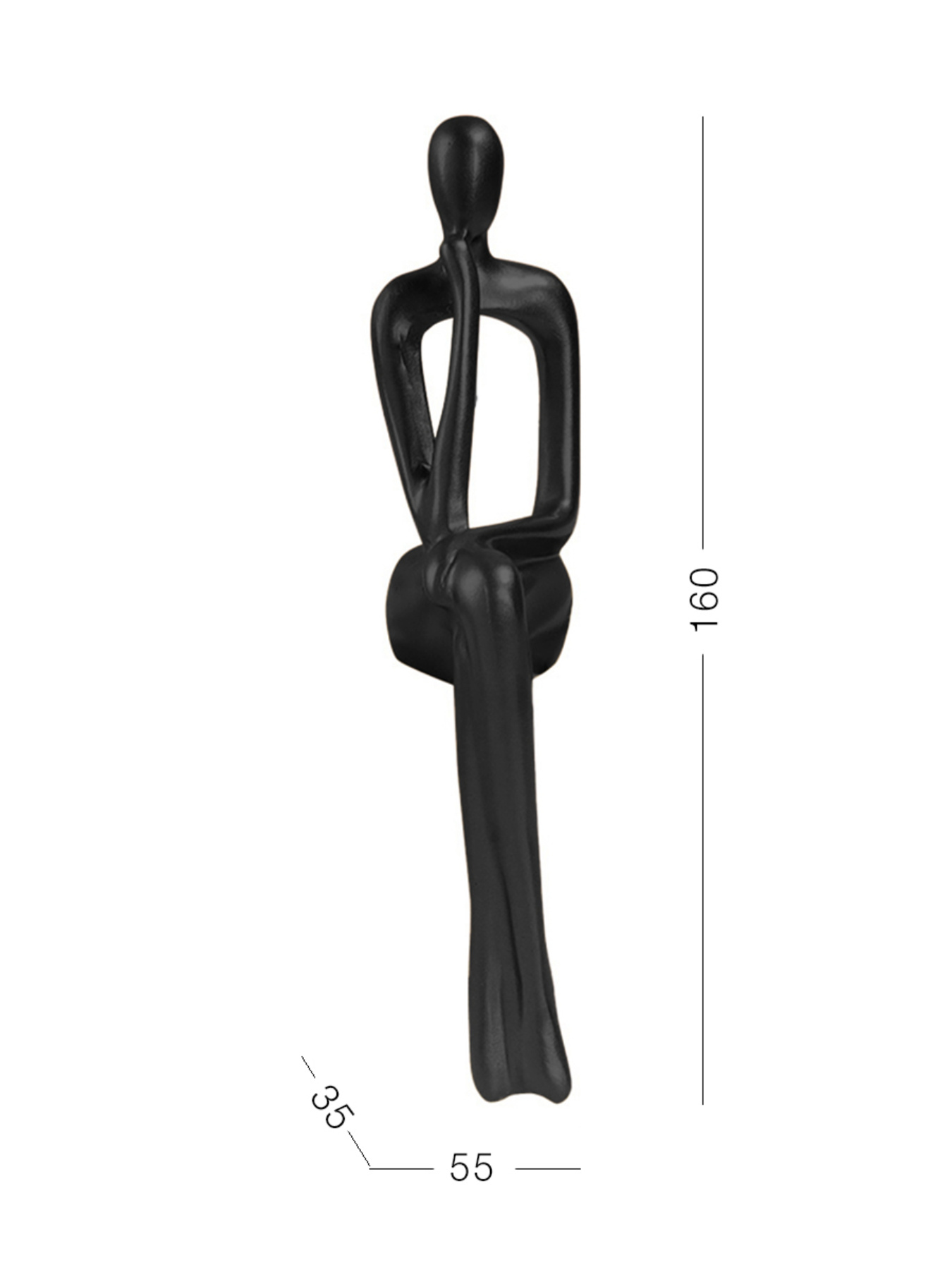 Статуэтка "Человек с мечтой" черная MBM HOME модель DH-ST-28 BLACK Фото