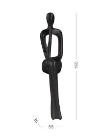 Статуэтка "Человек с мечтой" черная MBM HOME модель DH-ST-28 BLACK Фото