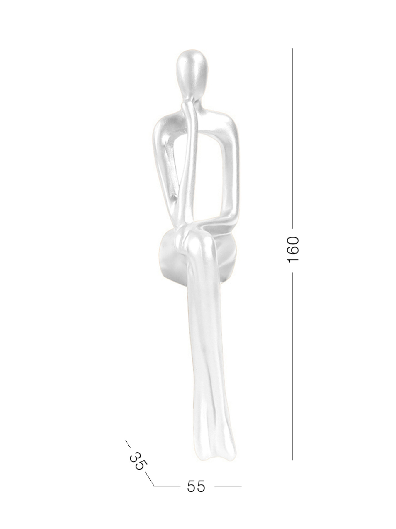 Статуэтка "Человек с мечтой" белая MBM HOME модель DH-ST-28 WHITE Фото