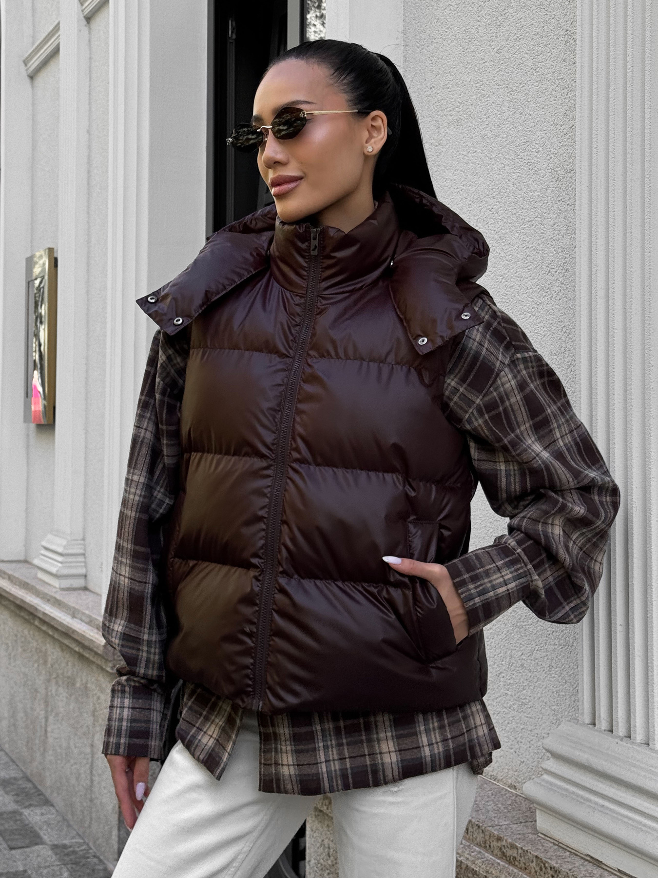 Куртки и дубленки Jadone Fashion модель Zhylet_Kul_shokol Фото