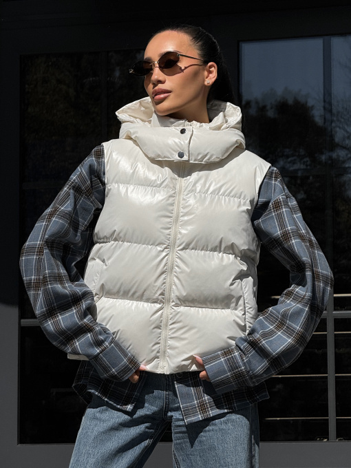 Куртки та дублянки Jadone Fashion модель Zhylet_Kul_bile Фото