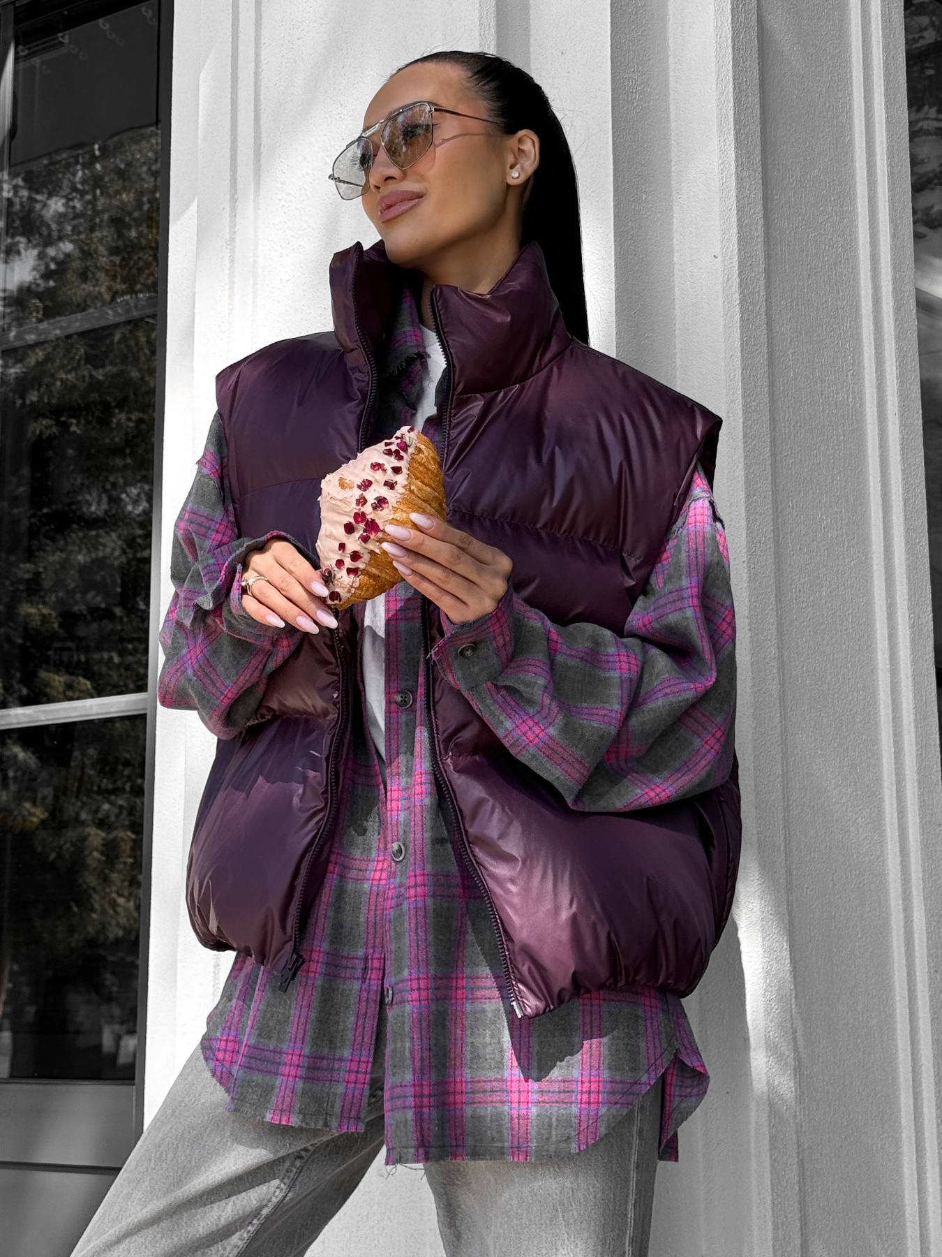 Куртки и дубленки Jadone Fashion модель Zhylet_Hat_marsala Фото
