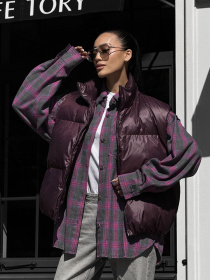 Куртки и дубленки Jadone Fashion модель Zhylet_Hat_marsala Фото