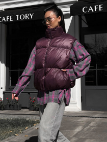Куртки и дубленки Jadone Fashion модель Zhylet_Hat_marsala Фото