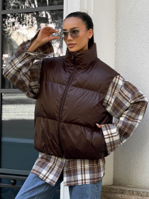 Куртки и дубленки Jadone Fashion модель Zhylet_Hat_choko Фото