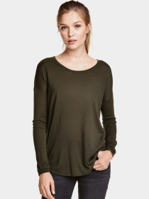 Худи и свитшоты H&M модель 3635054RP3_темно-зеленый Фото