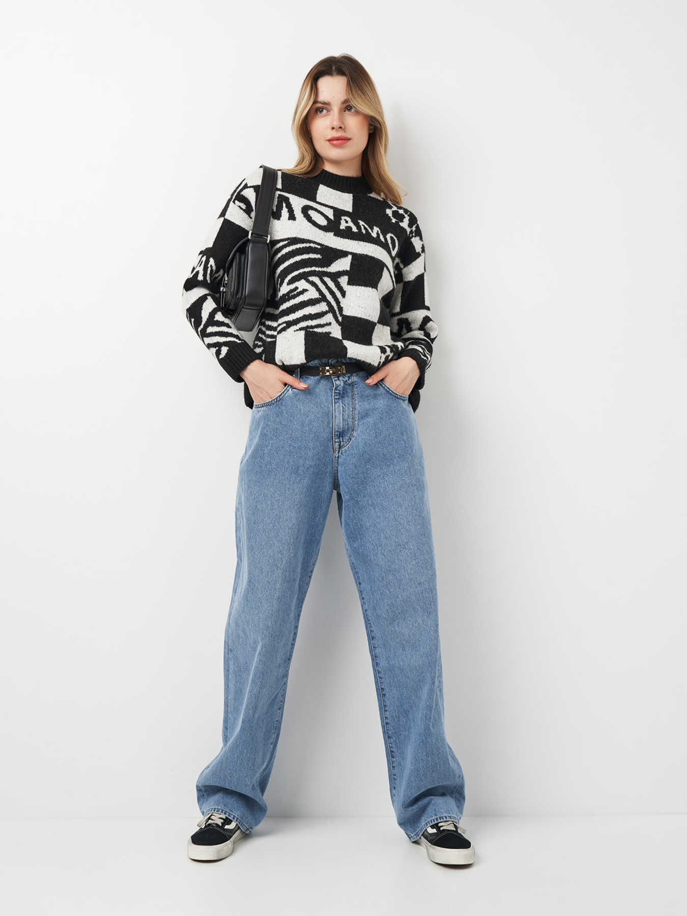 Худи и свитшоты H&M модель 2001028ral_Черно-белый Фото