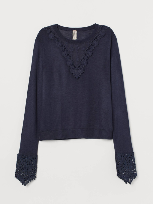 Худи и свитшоты H&M модель 8240411wer_Темно-синий Фото