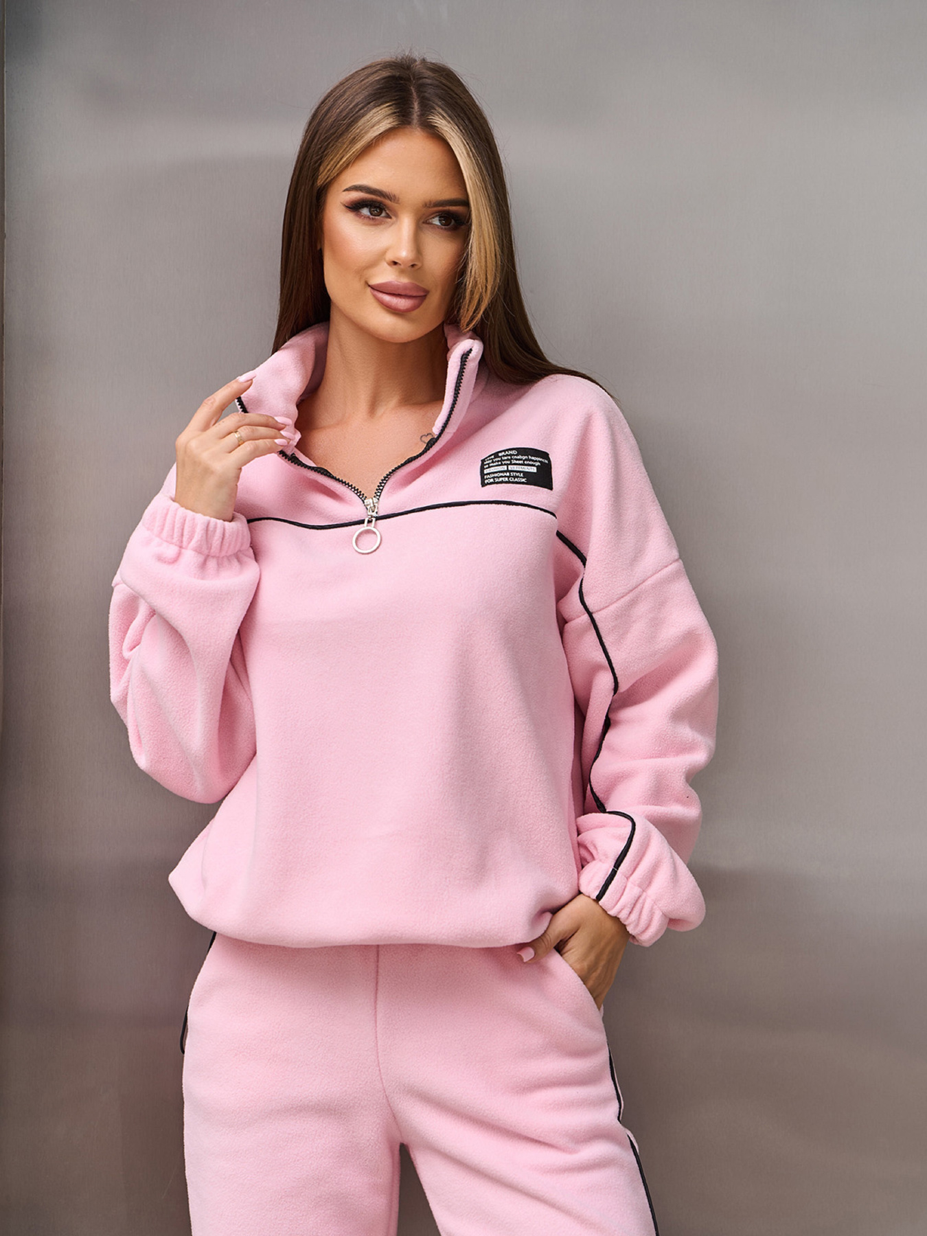 Костюми ISSA Plus модель SA-668_розовый Костюми ISSA Plus модель SA-668_розовый Фото