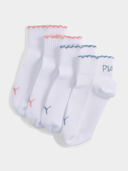 Шкарпетки та гольфи PUMA Girls Scallop Edge Quar модель 947235 Фото