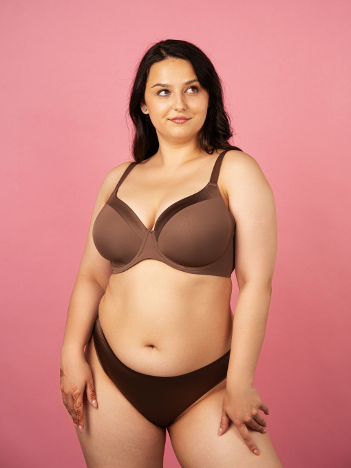 Нижня білизна Brabrabra Кольоровий комфорт модель SLZ24201238_dark-brown Фото
