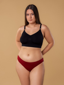 Нижнее белье Brabrabra Бейсіки модель BAN26902001_3_black.powder-rose.burgundy Фото