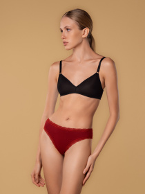 Нижнее белье Brabrabra Бейсіки модель BAN26902002_3_black.powder-rose.burgundy Фото