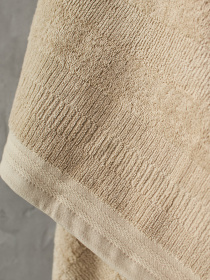 Полотенце из натурального хлопка "Вдохновение" бежевое MBM HOME модель BT-12 BEIGE Фото