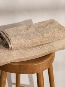 Рушник з натуральної бавовни "Натхнення" бежевий MBM HOME модель BT-12 BEIGE Фото