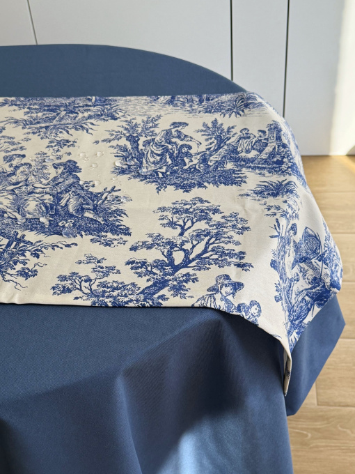 Ранер-доріжка для обіднього столу DUCK водовідштовхуюча Italiano Blue Ecotton модель 25326 Фото