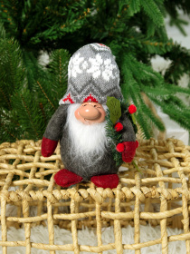 Гном декоративний новорічний MBM HOME модель DH-NY-01 GRAY Фото