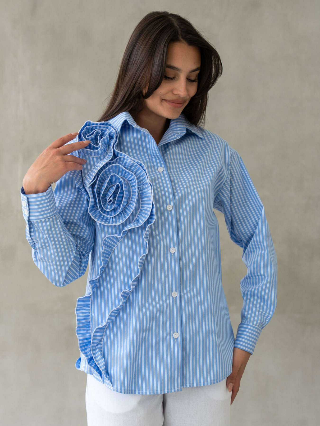 Рубашки RiMari модель 0325-blakitnij-smuzhka Фото