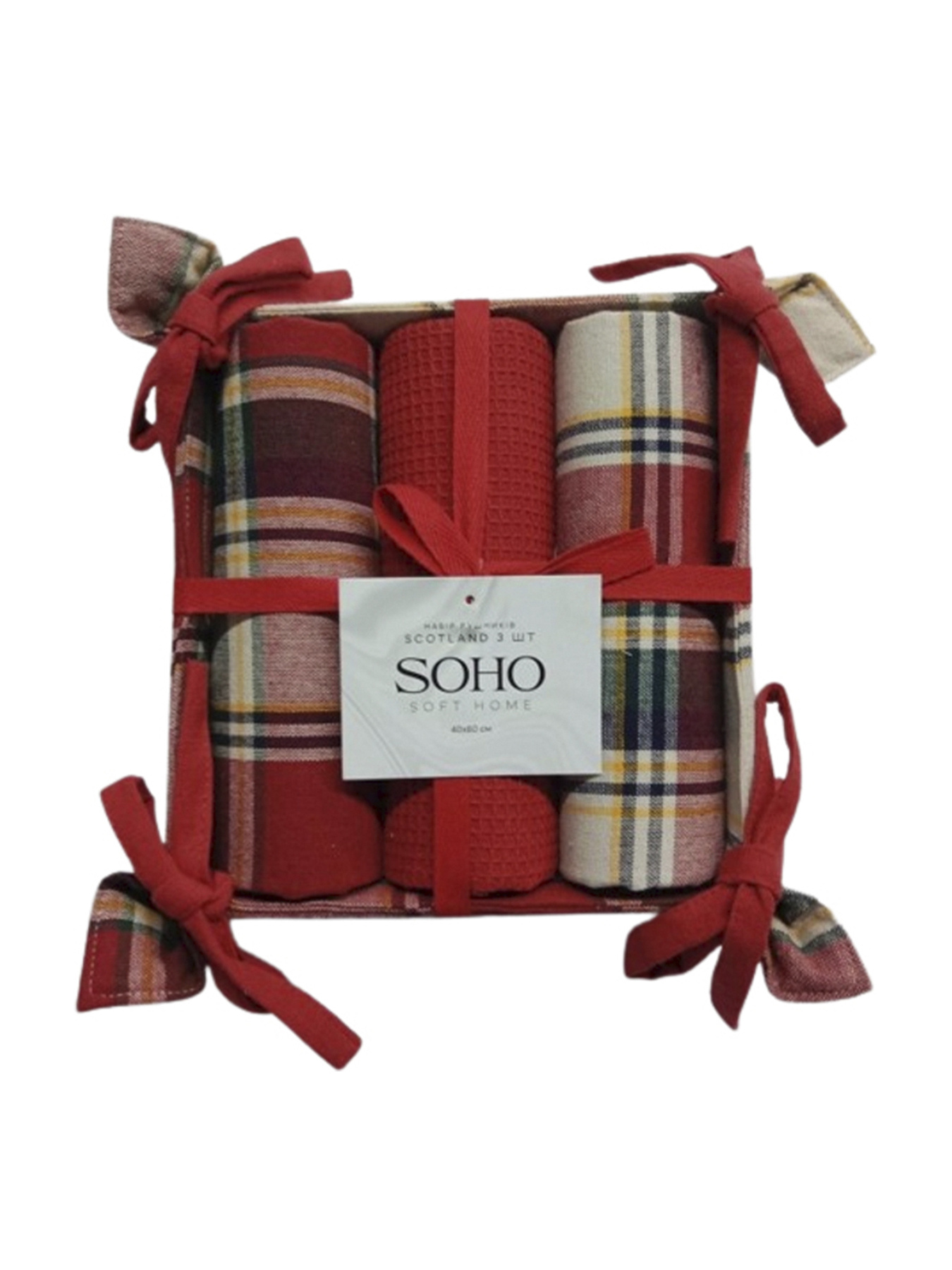 Набор кухонных полотенец 3 шт. «Scotland» SOHO модель ЦБ-00263928 Фото