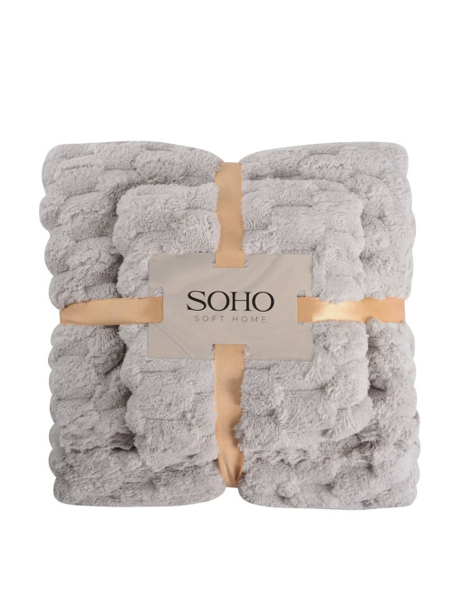 Текстильный банный набор, микрофибра Sote Grey цвет серый 2 шт SOHO модель ЦБ-00281541 Фото
