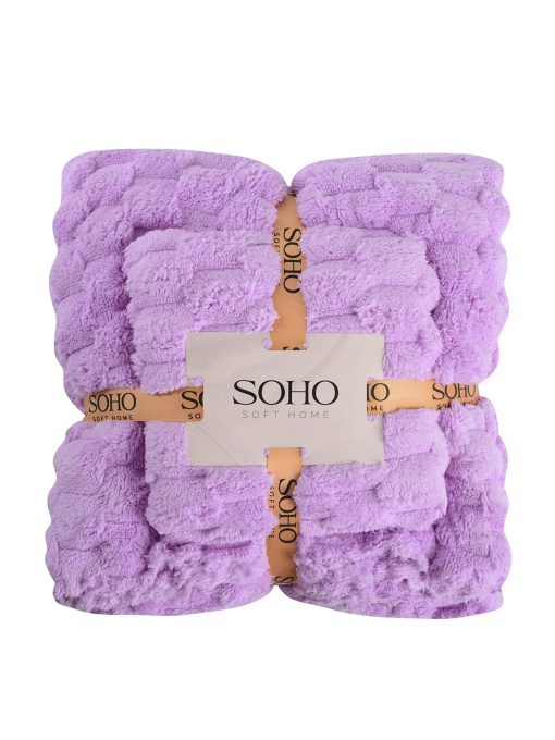 Текстильный банный набор, микрофибра Sote Lilac цвет розовый 2 шт SOHO модель ЦБ-00281542 Фото