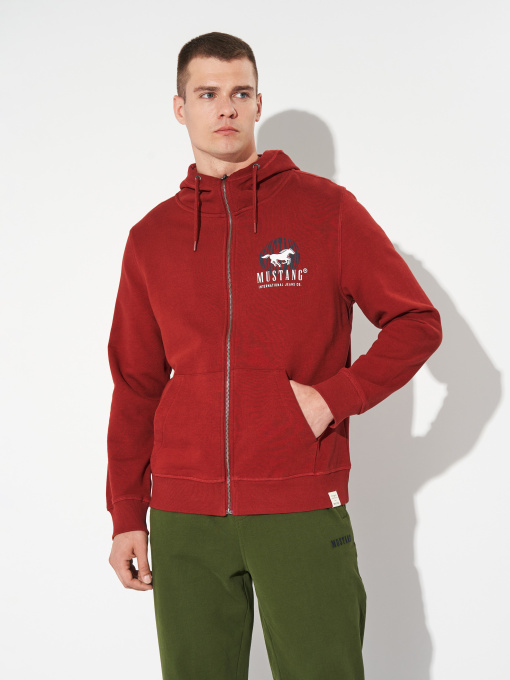 Худи и свитшоты Mustang Jeans Brian Zip- Hood модель 1014163 Фото