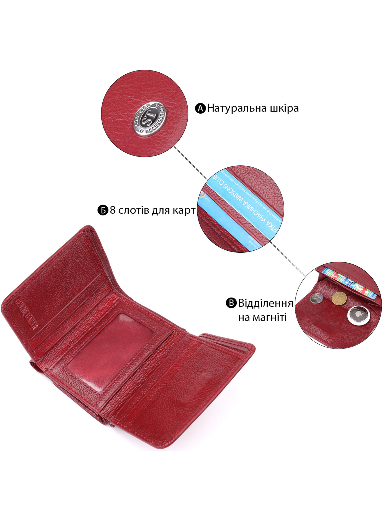 Кошельки ST Leather Accessories модель bag24_23073 Фото