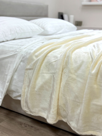 Покривало Well Soft молочного кольору Coconut milk Ecotton модель 24916 Фото