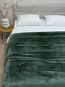 Покривало Well Soft зеленого кольору Matte Green Ecotton модель 24919 Фото
