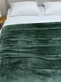 Покривало Well Soft зеленого кольору Matte Green Ecotton модель 24919 Фото