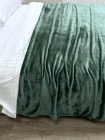 Покривало Well Soft зеленого кольору Matte Green Ecotton модель 24919 Фото