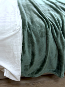 Покривало Well Soft зеленого кольору Matte Green Ecotton модель 24919 Фото