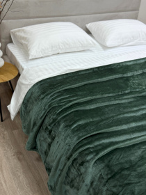 Покривало Well Soft зеленого кольору Matte Green Ecotton модель 24919 Покривало Well Soft зеленого кольору Matte Green Ecotton модель 24919 Фото