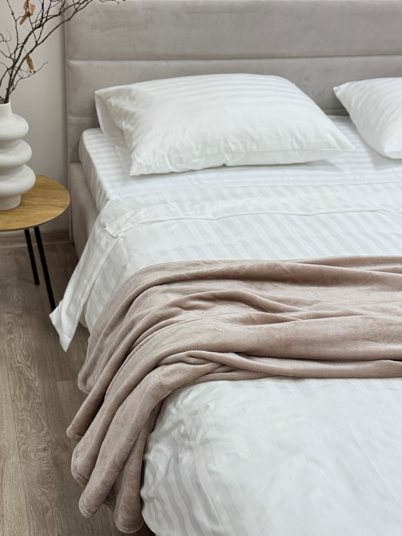 Покривало Well Soft пудрового рожевого кольору Mushroom Ecotton модель 24918 Покривало Well Soft пудрового рожевого кольору Mushroom Ecotton модель 24918 Фото
