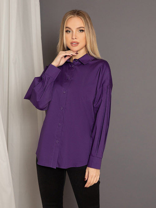 Сорочки ISSA Plus модель SA-353_violet Фото