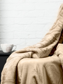 Покривало Well Soft темно-бежевого кольору Beige Ecotton модель 20907 Покривало Well Soft темно-бежевого кольору Beige Ecotton модель 20907 Фото