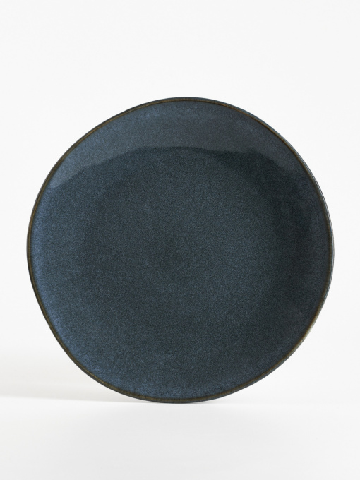 Тарелка "Фьорд" из каменной керамики темно-синяя MBM HOME модель KP-126 DEEP BLUE Фото
