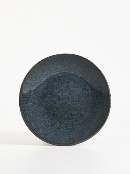 Тарелка "Фьорд" кам'яної кераміки темно-синяя MBM HOME модель KP-127 DEEP BLUE Фото