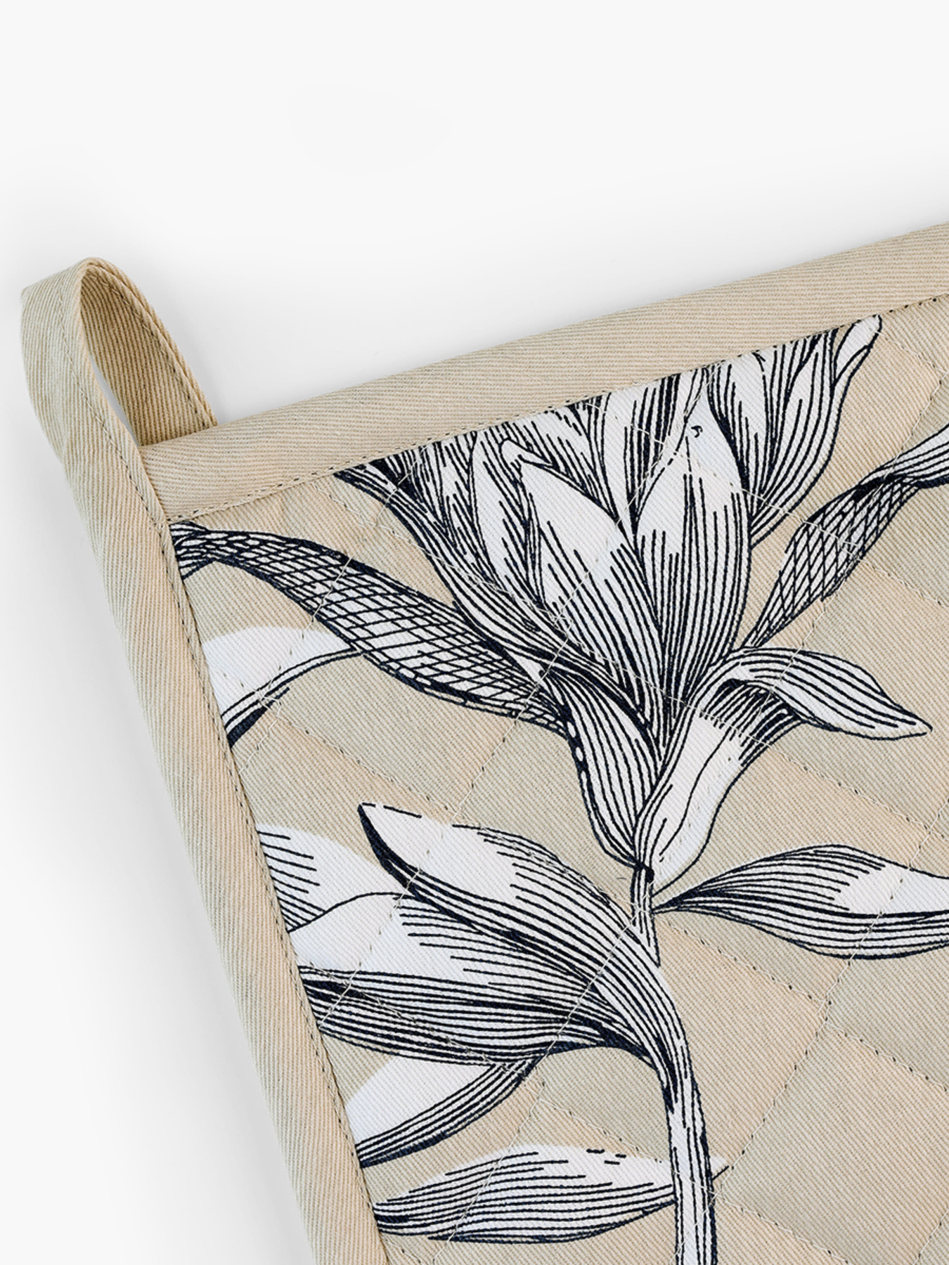 Прихватка текстильная "Тоскана" бежевая с принтом MBM HOME модель KT-16 BEIGE/PRINT Фото